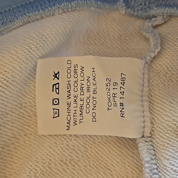 Draper James Natalie Sweatshirt in Light Blue Gingham, Size S - Picture 8 of 8